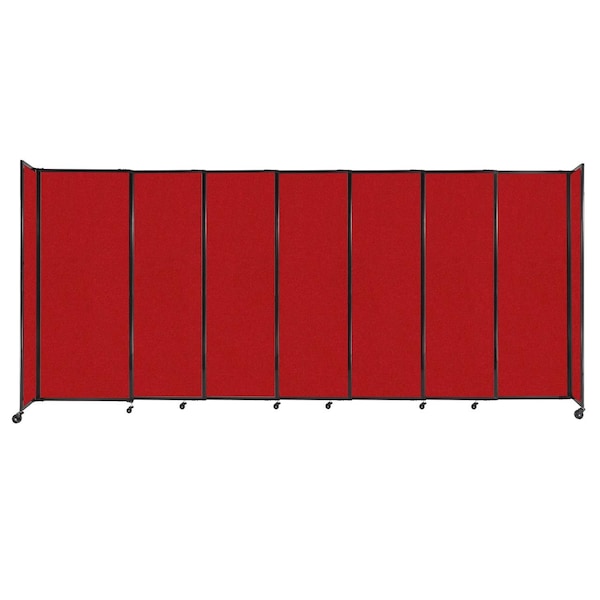 StraightWall Sliding Portable Partition 15'6" x 6'10" Red Fabric